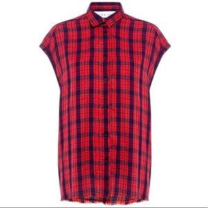 IRO Jeans Kenna Sleeveless Plaid Shirt